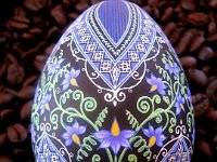 Nightshade - Solanum dulcamara Ukrainian Easter Egg Pysanky By So Jeo : pysanky pysanka ukrainian easter egg batik art sojeo florals flowers birds stars trees vines blooms buds bluebird owl art sojeo so jeo eggshell egg shell blown decoration ivy garden rainbow rosie posy nightshad victorian trees etched brown chicken eggs turkey